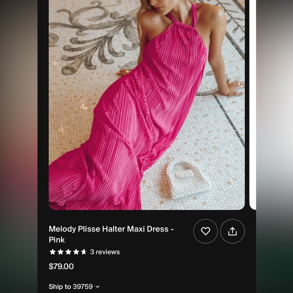 Midi - worn once, same as pink dress attached but diff color & pattern, size s - Picture 1 of 3